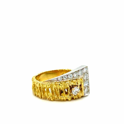 Bague 56 Bague or jaune et diamants 58 Facettes 1.0000206/1