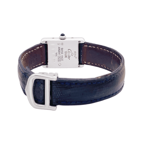 Montre Montre Cartier "Tank Must" argent, cuir. 58 Facettes 34500