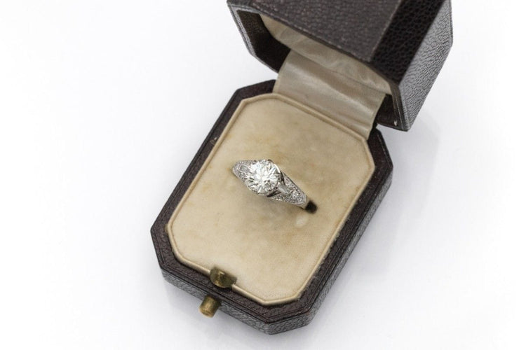 Bague 46 Bague ancienne en or blanc et diamants taille ancienne 58 Facettes 11618