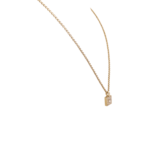 Collier Collier Chopard, "Happy Square Diamond", or jaune, diamant. 58 Facettes 34452