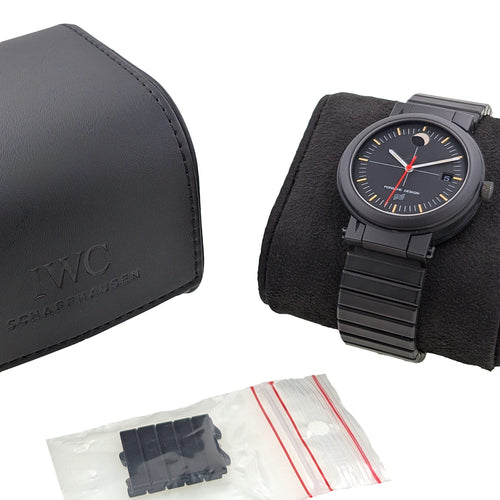 Montre IWC Porsche Design Schaffhausen IW 3551 Porsche Design Moonphase Compass Rare Version IW3551 58 Facettes