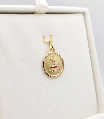 Pendentif AUGIS - Pendentif médaille d'amour or  "+ qu'hier - que demain"  - L'Essentielle 58 Facettes J4991X0000