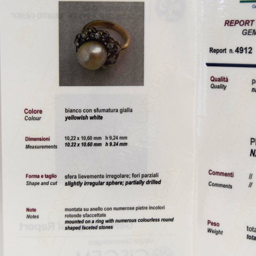 Bague 53 Bague victorienne antique en perles et diamants 58 Facettes