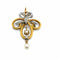 Pendentif Pendentif Art-Nouveau Diamants Perles, Or jaune et Or blanc 58 Facettes