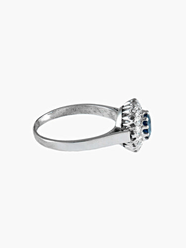 Bague 57 Bague Ancienne Pompadour Saphir 58 Facettes