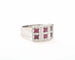 Bague Bague en or blanc sertie de rubis et de diamants 58 Facettes 10833