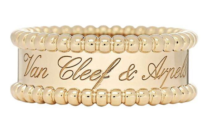 Bague 52 Van Cleef & Arpels  - Bague Perlée Signature en or jaune 58 Facettes