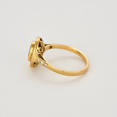 Bague 58 Bague or jaune, saphir et diamants 58 Facettes ALE42764