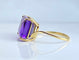 Bague 47 Bague en or jaune et améthyste 58 Facettes AB616