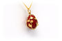 Pendentif Pendentif contemporain en or jaune serti d'un jaspe sanguin 58 Facettes B200