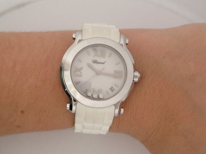 Montre montre CHOPARD happy sport 278475-3016 36mm acier diamants 58 Facettes 271299