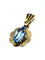Pendentif Pendentif topaze bleue en or champagne 18 carats 58 Facettes