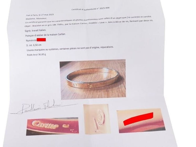 Bracelet bracelet vintage CARTIER love gm 6,5 mm en or jaune 18 carats 19 cm 58 Facettes 267773