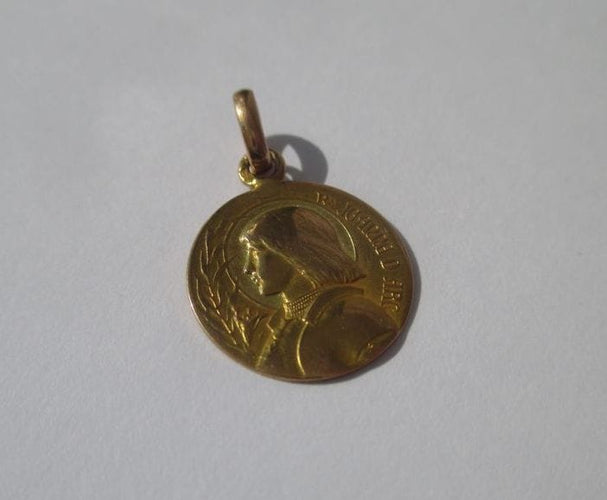 Pendentif Médaille pendentif Jeanne d’Arc biface 58 Facettes