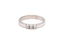 Bague 54 Bague contemporaine en or blanc sertie de diamants 58 Facettes A079