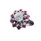 Bague 51 Bague Rétro Diamant Rubis Synthétiques Calibrés 58 Facettes 16206