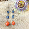 Boucles d'oreilles Paire de pendants d'oreilles tanzanite et corail 58 Facettes 26