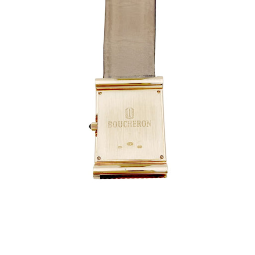 Montre Montre Boucheron, "Reflet", or jaune, cuir. 58 Facettes 35116
