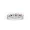 Bague 53 Demi Alliance - Or blanc, Diamants & Rubis 58 Facettes 250035SP