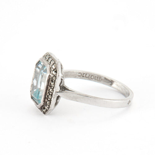 Bague Bague Argent Marcassites 58 Facettes