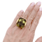Bague 53 Bague de cocktail, or jaune, quartz bicolore 35 cts. 58 Facettes 34690