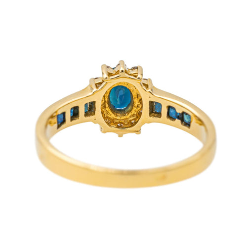 Bague 52 Bague  Marguerite Or jaune Saphir, Diamant 58 Facettes 4113819CN