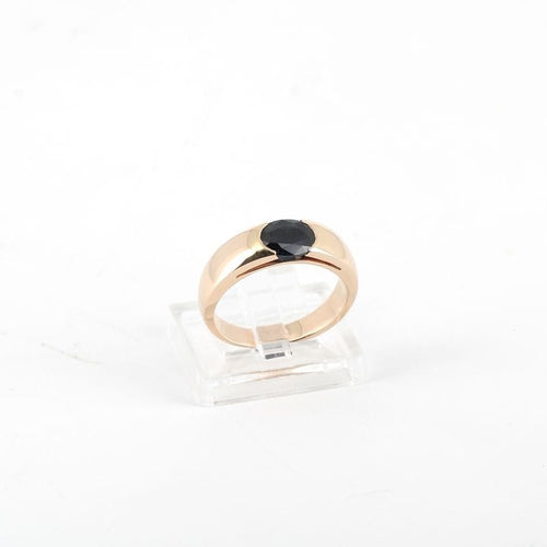 Bague 52 Bague en or rose, jonc et saphir 58 Facettes 720021
