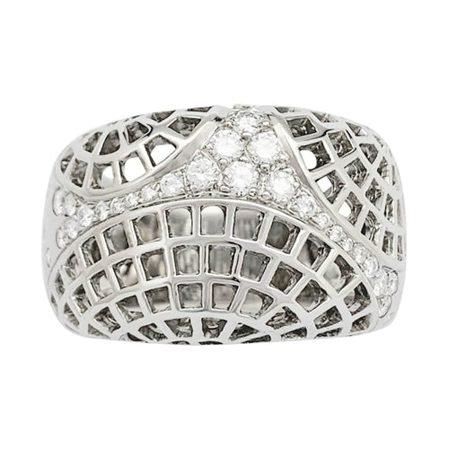 Bague 49 Bague Cartier, "Nouvelle Vague Paris", or blanc. 58 Facettes 31803