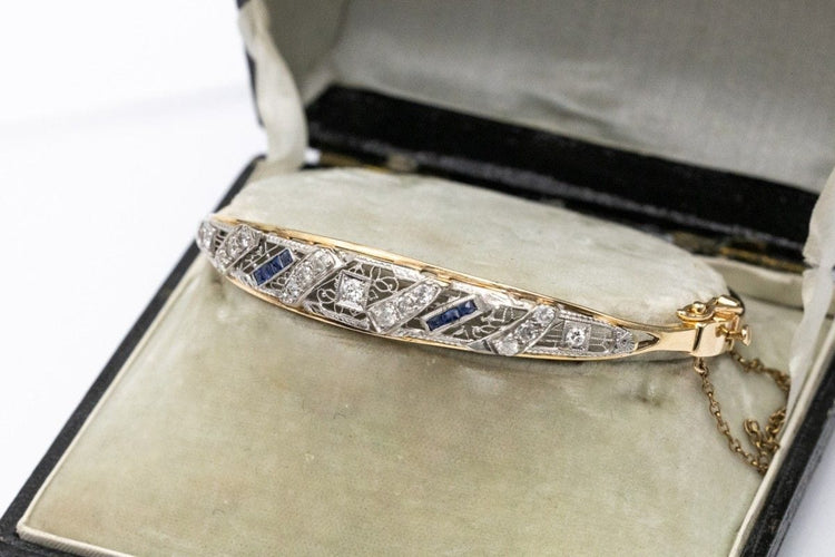 Bracelet Bracelet ancien Art Déco en or et diamants, vers 1930 58 Facettes 10720