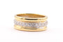 Bague 54 Bague contemporaine en or jaune et blanc sertie de diamants 58 Facettes 19456