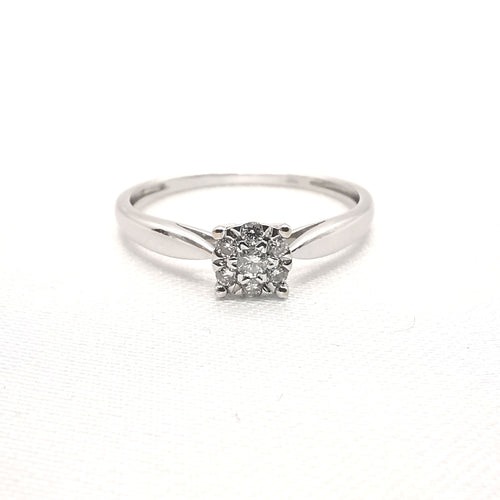 Bague 56 Bague en Or blanc et Diamants 58 Facettes