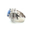 Bague 52 Magnifique bague en or blanc massif 18 carats ornée d'un saphir et de diamants. 58 Facettes