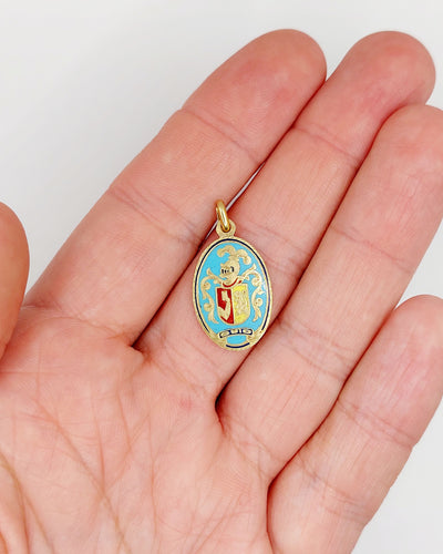 Pendentif Pendentif antique or jaune blason finement émaillé 58 Facettes A06274