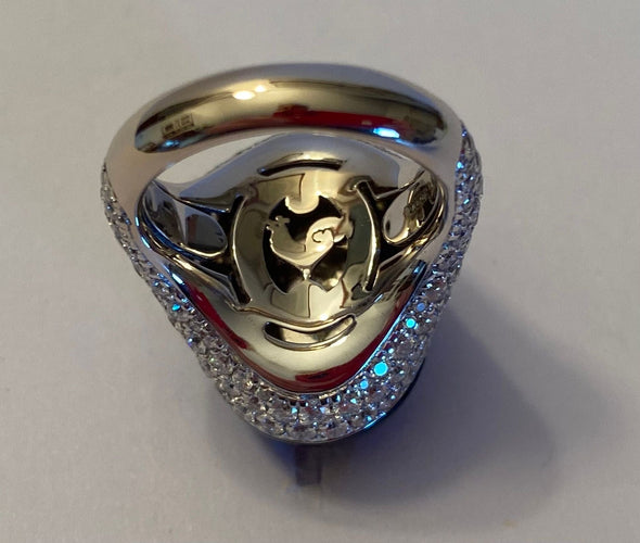 Chantecler - Anello Cherie in oro bianco 18k, onice e diamanti 