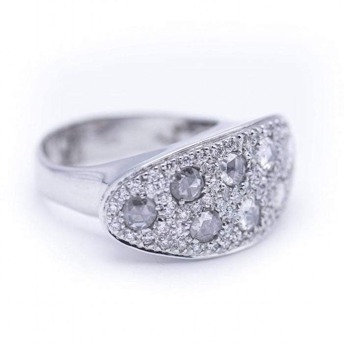 Bague 56 Bague en or blanc avec diamants 58 Facettes N102882LF