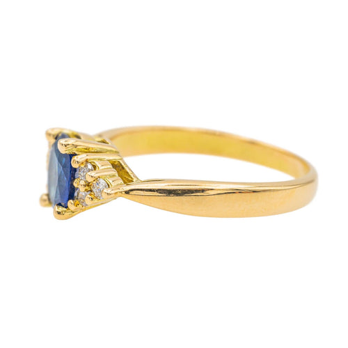 Bague 53 Bague Or jaune Saphir, Diamant 58 Facettes 3683065CN