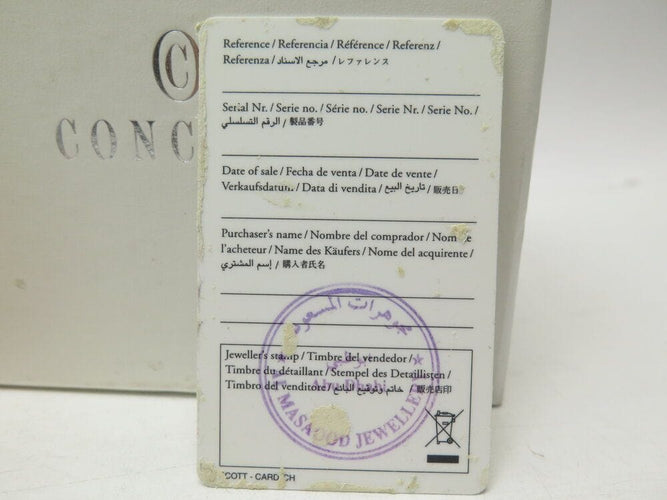 Montre montre CONCORD saratoga chronographe lady 14.h1.1881 quartz 33m 58 Facettes 265765