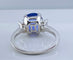 Bague 54 Bague en or blanc, superbe saphir 3,58 carats Ceylan non chauffé 58 Facettes AB385
