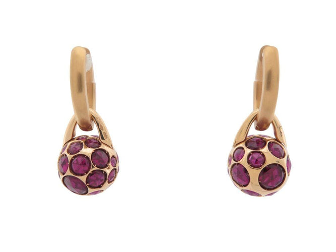 Boucles d'oreilles boucles d'oreilles POMELLATO harem rhodolite or rose 18k s 58 Facettes 268836