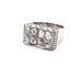 Bague 64 Bague en or blanc avec diamants roses en motif damier 58 Facettes