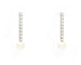 Boucles d'oreilles Boucles d'oreilles en or blanc avec perles et diamants 58 Facettes 14013
