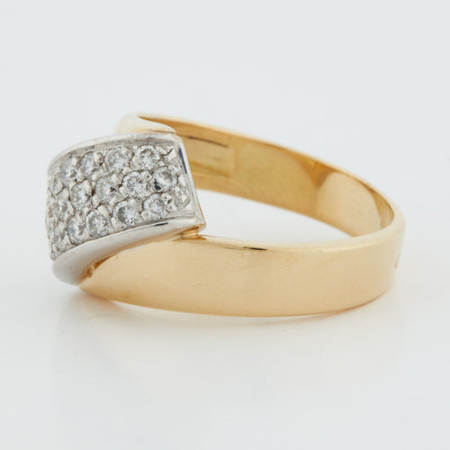 Bague 53 Bague 2 Ors Diamants 58 Facettes REF 10005/20