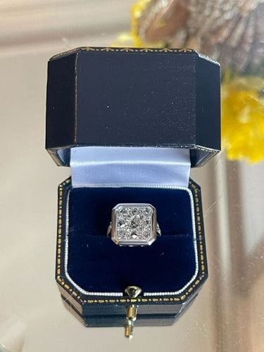Bague 52 Bague Art Déco diamants 58 Facettes