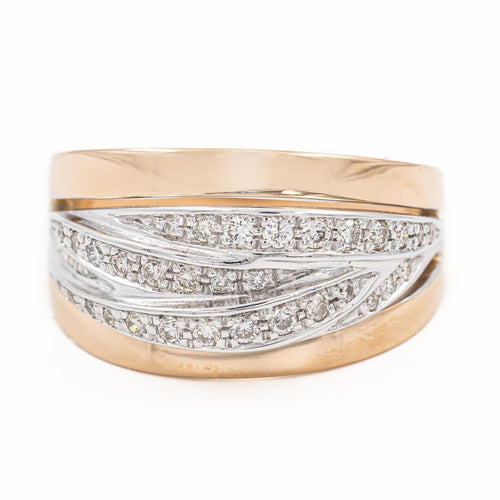 Bague 58 Bague Or rose, Or blanc Diamant 58 Facettes 2264470CN