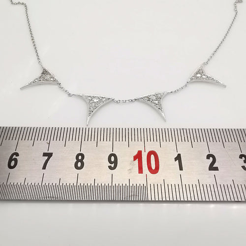 Collier Collier en or blanc & diamants 58 Facettes