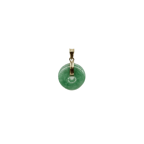 Pendentif Pendentif or jaune et jade jadeite 58 Facettes Z15B51612