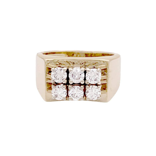 Bague 49 Bague "Tank" deux ors et diamants. 58 Facettes 35066