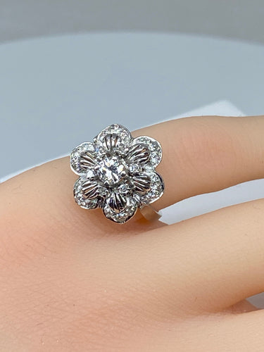 Bague 48 Bague Fleur Diamants 58 Facettes AB69