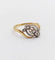 Bague 54.5 Bague antique or jaune, platine et diamants taille rose 58 Facettes A06336