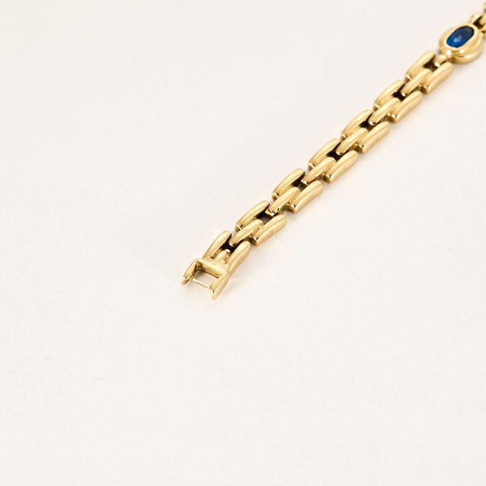 Yellow gold sapphire bracelet